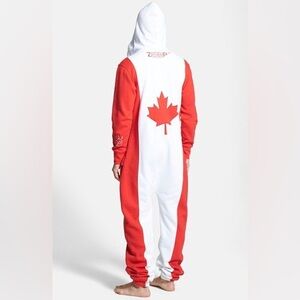 ZOOOP IT UP Canada Flag Zip Hoodie Jumpsuit – $199.00 Retail - Size Small